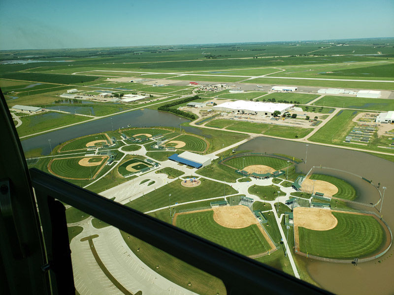Kearney flooding from the air